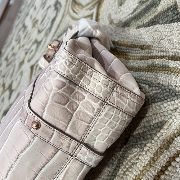 💕 Kooba gorgeous light pink rose gold handcrafted leather xlarge satchel nwot💕 - Picture 6 of 16